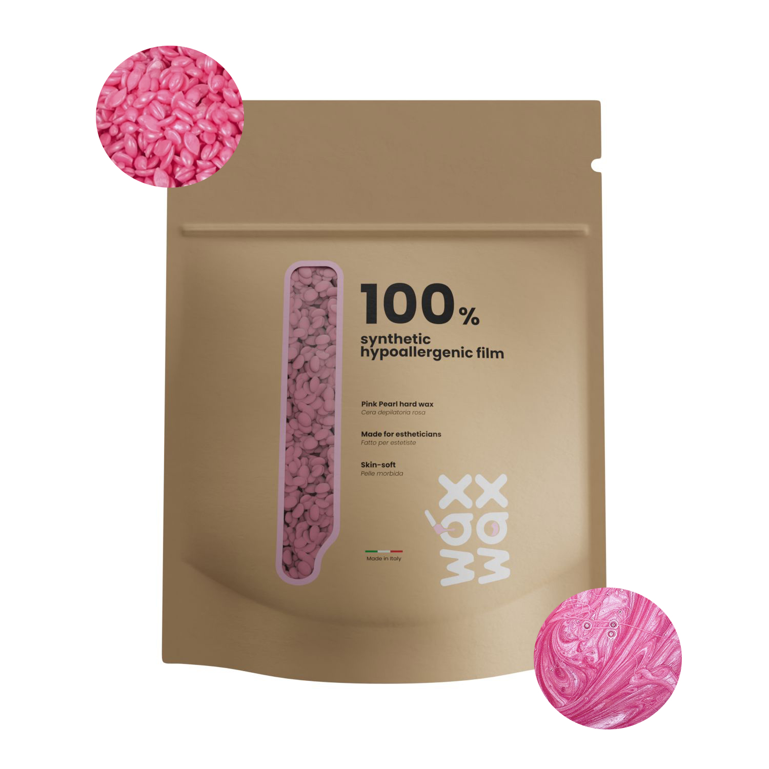 Pink Film Hard Wax Beads - 5lb